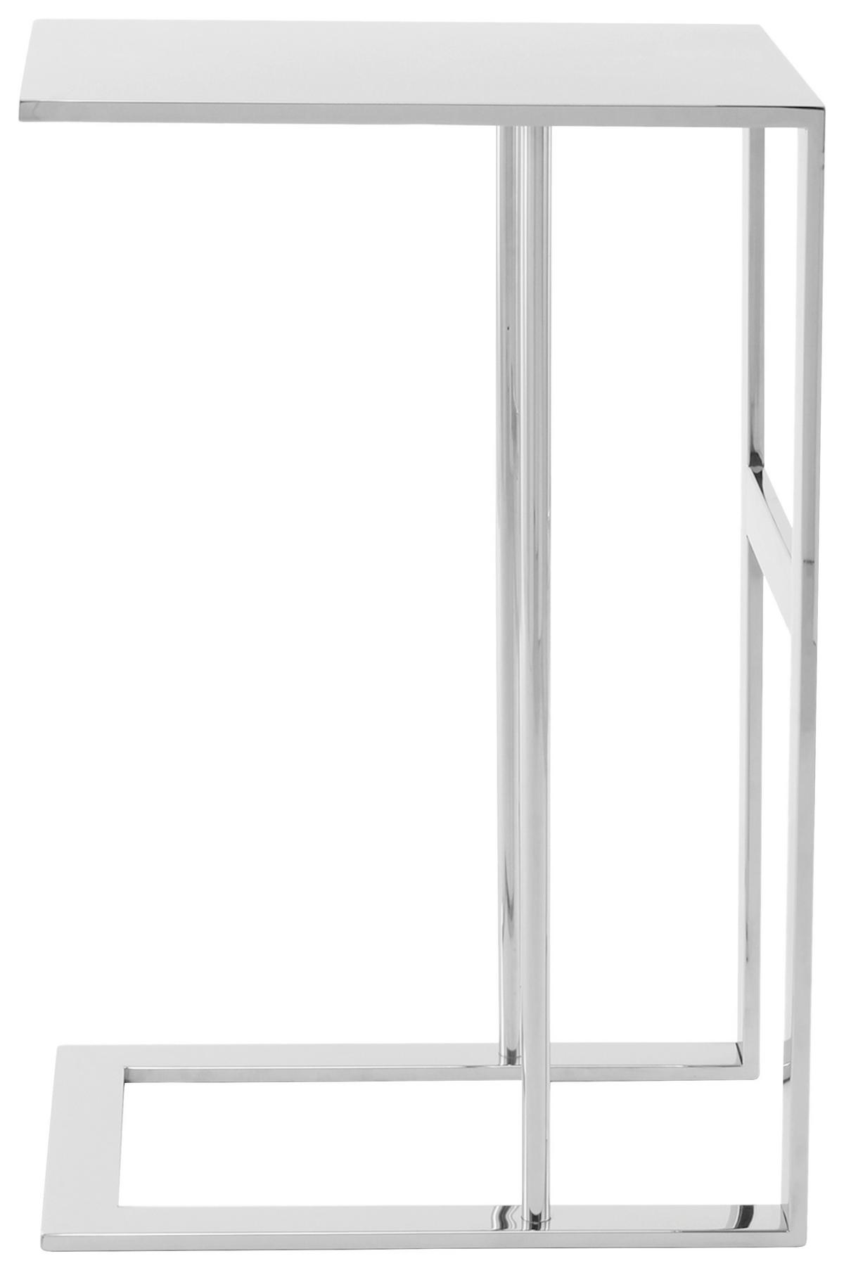 BEISTELLTISCH SITA 100 SILBER - Grau, Design, Metall (40/60/30cm) - Kayoom