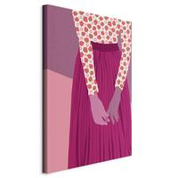 Slika Na Platnu Strawberry Lady - magenta/pink, Basics, tekstil/les (60/90/1.2cm) - artgeist