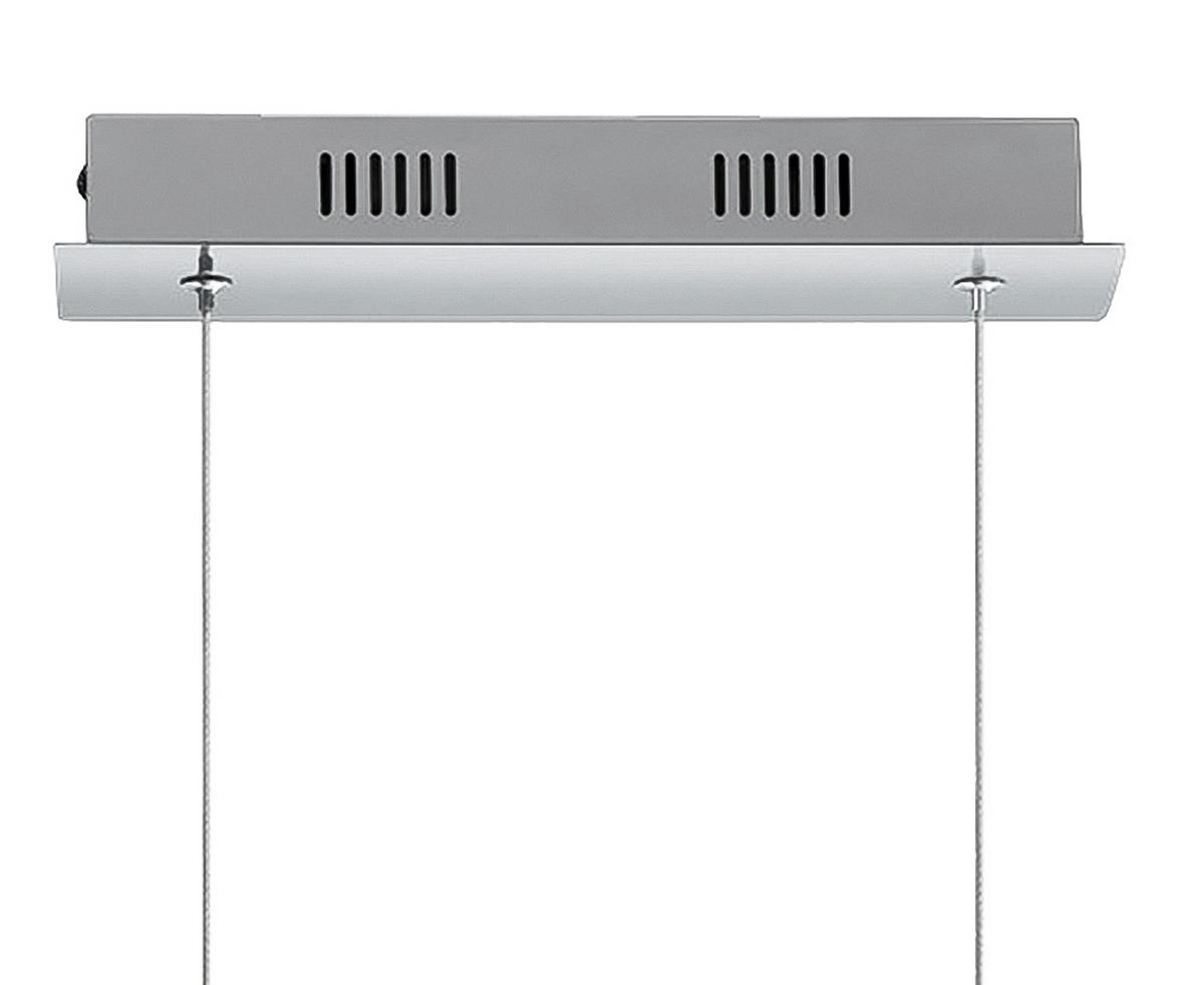 LED-Hängeleuchte Pertini in Chromfarben max. 10,8 Watt - Chromfarben/Transparent, MODERN, Kunststoff/Metall (96/8/150cm)