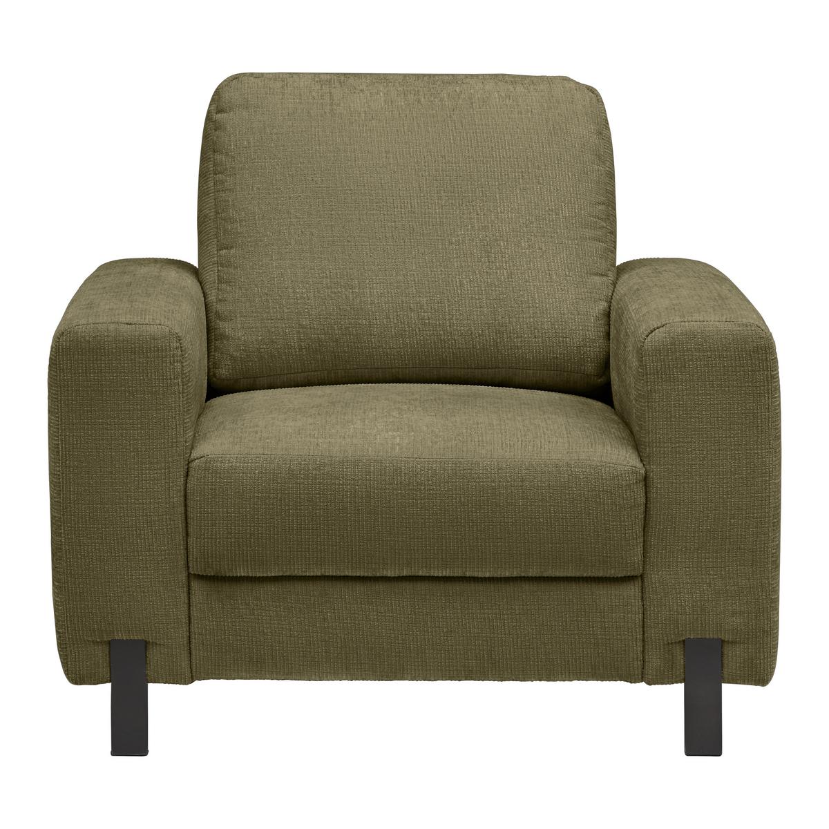 Sessel Piega Grün - Schwarz/Grün, MODERN, Textil/Metall (99/66-87/96cm) - Mömax
