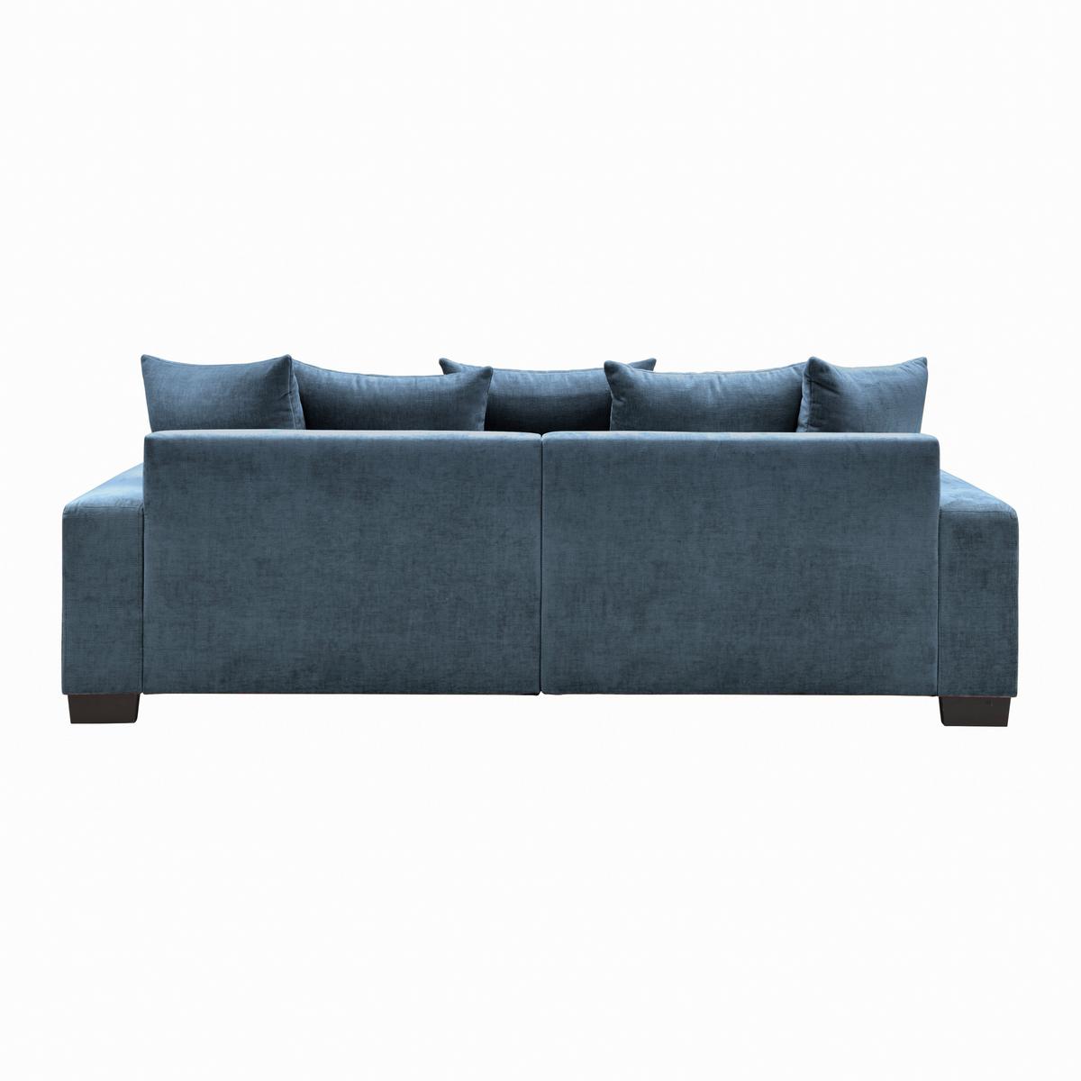Bigsofa Matteo Petrol - Petrol/Schwarz, Modern, Holz (246/93/124cm) - Based