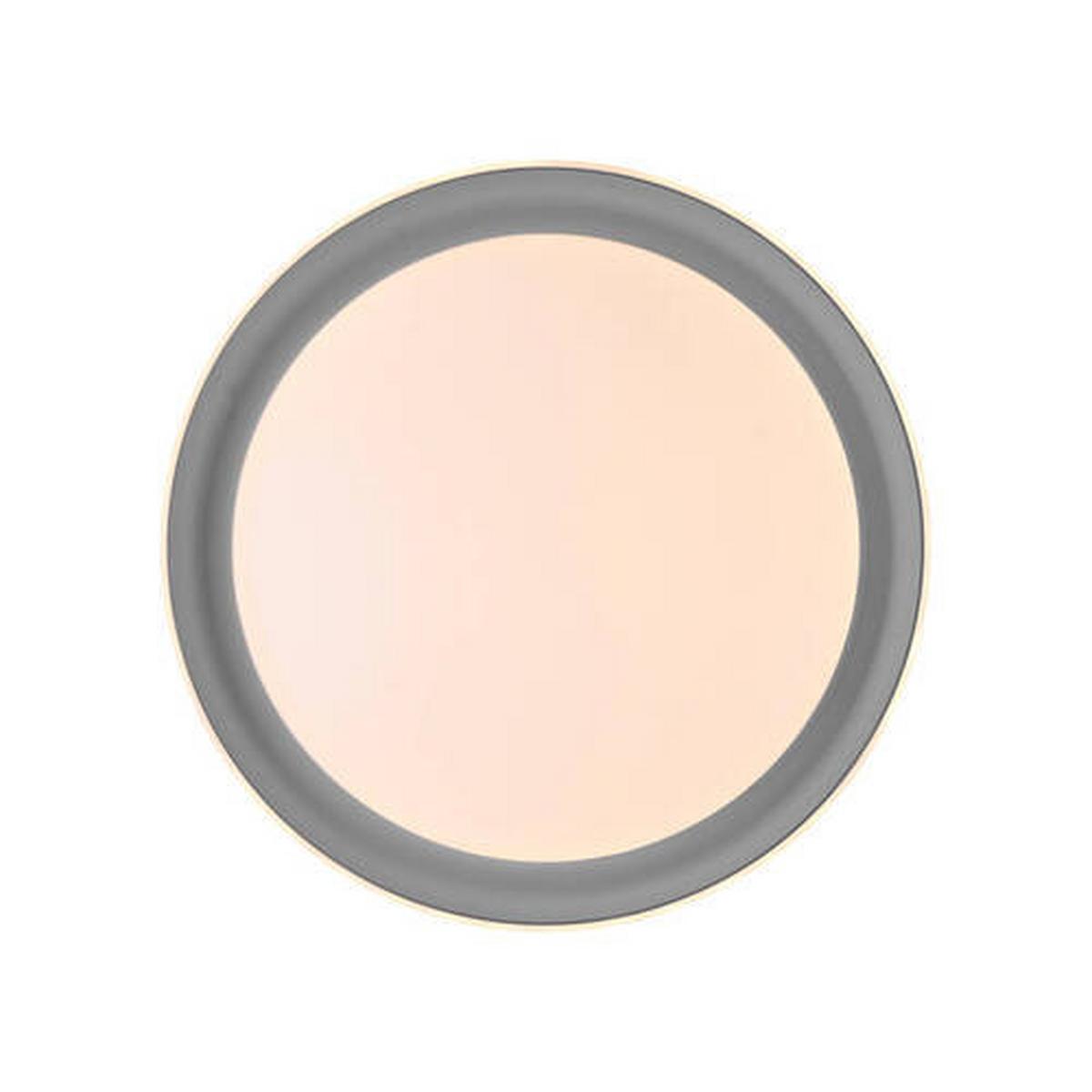 LED-Deckenleuchte Sati Grau max. 19,5 Watt - Grau, MODERN, Kunststoff/Metall (43/43/8,5cm)