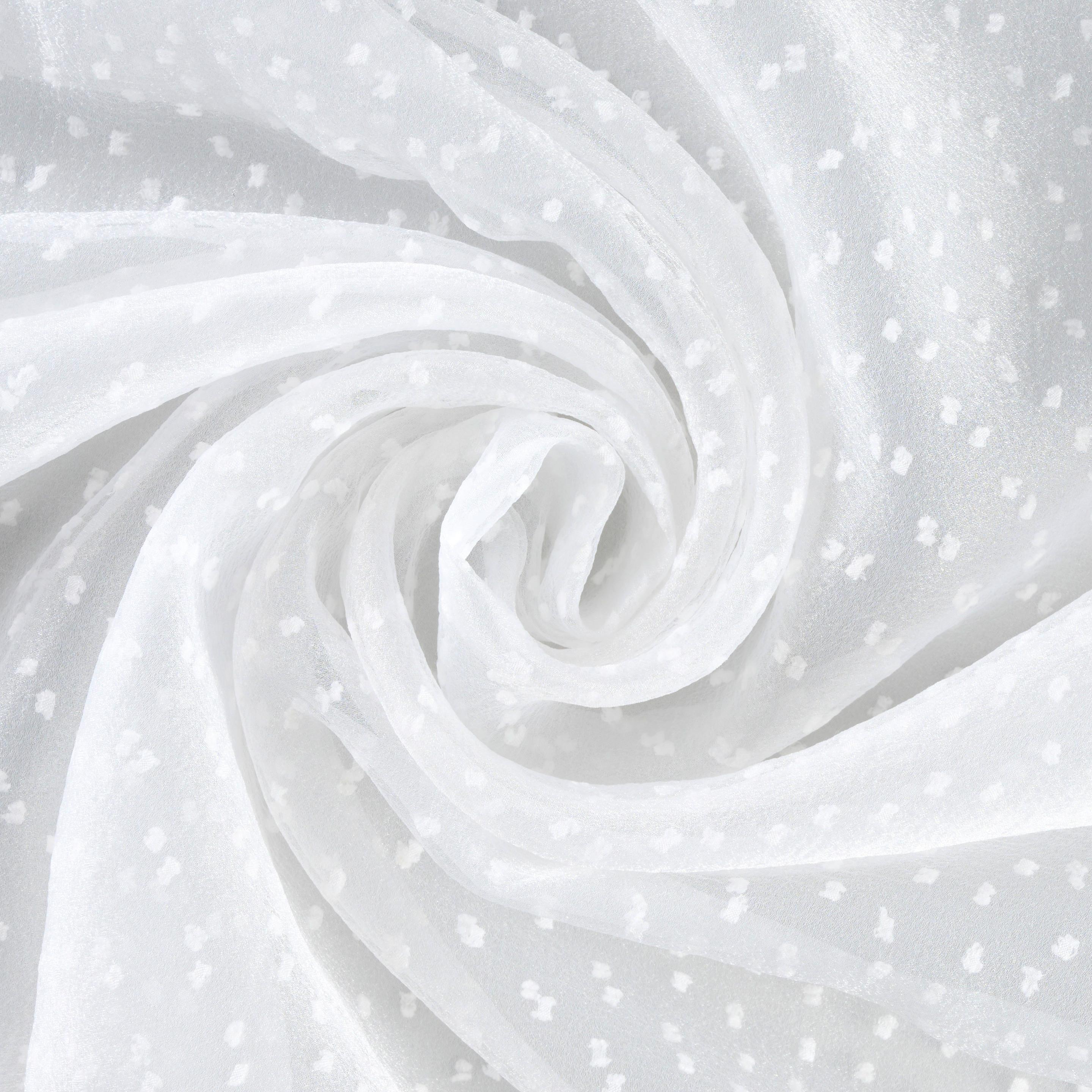 Készfüggöny Mila 135/245 - fehér, Konventionell, textil (135/245cm) - Based