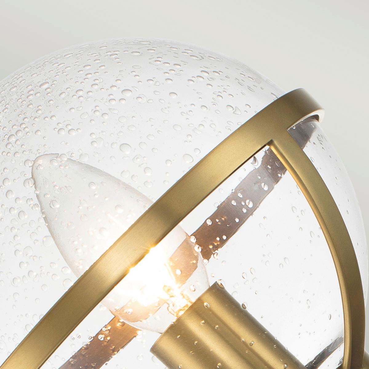 Kupaonska Zidna Svjetiljka Hk-Hollis1-C-Hb-Bath - boje mjeda, Design, staklo/metal (15.6/40.3/19cm) - Elstead Lighting