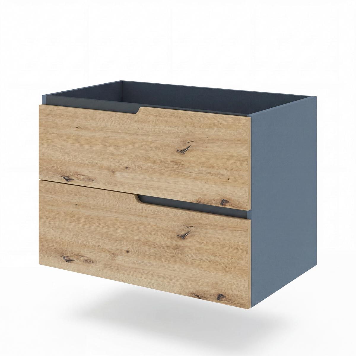 Element Ispod Umivaonika Winter - hrast Artisan/plava, Moderno, drvni materijal (80/51/46cm)