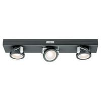 Deckenleuchte Rotate max. 3x0,2 Watt - Chromfarben/Anthrazit, KONVENTIONELL, Kunststoff (31/6/5cm) - Paulmann