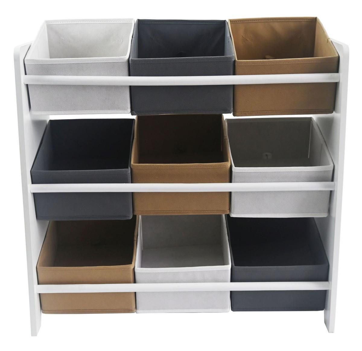 REGAŁ DO PRZECHOWYWANIA LIDI - beżowy/biały, Basics, materiał drewnopochodny/karton (65/62/30cm) - My Baby Lou