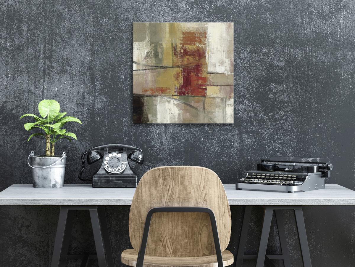 OBRAZ NA PŁÓTNIE LB-ABM1062 - różnokolorowy, Basics, drewno/papier (55/55cm) - Euroart