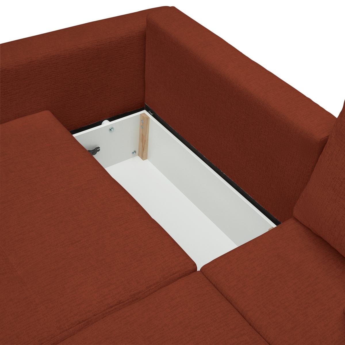 Schlafsofa Bologna Koralle - Koralle/Beige, Holz/Textil (245/74-90/104cm) - Mömax