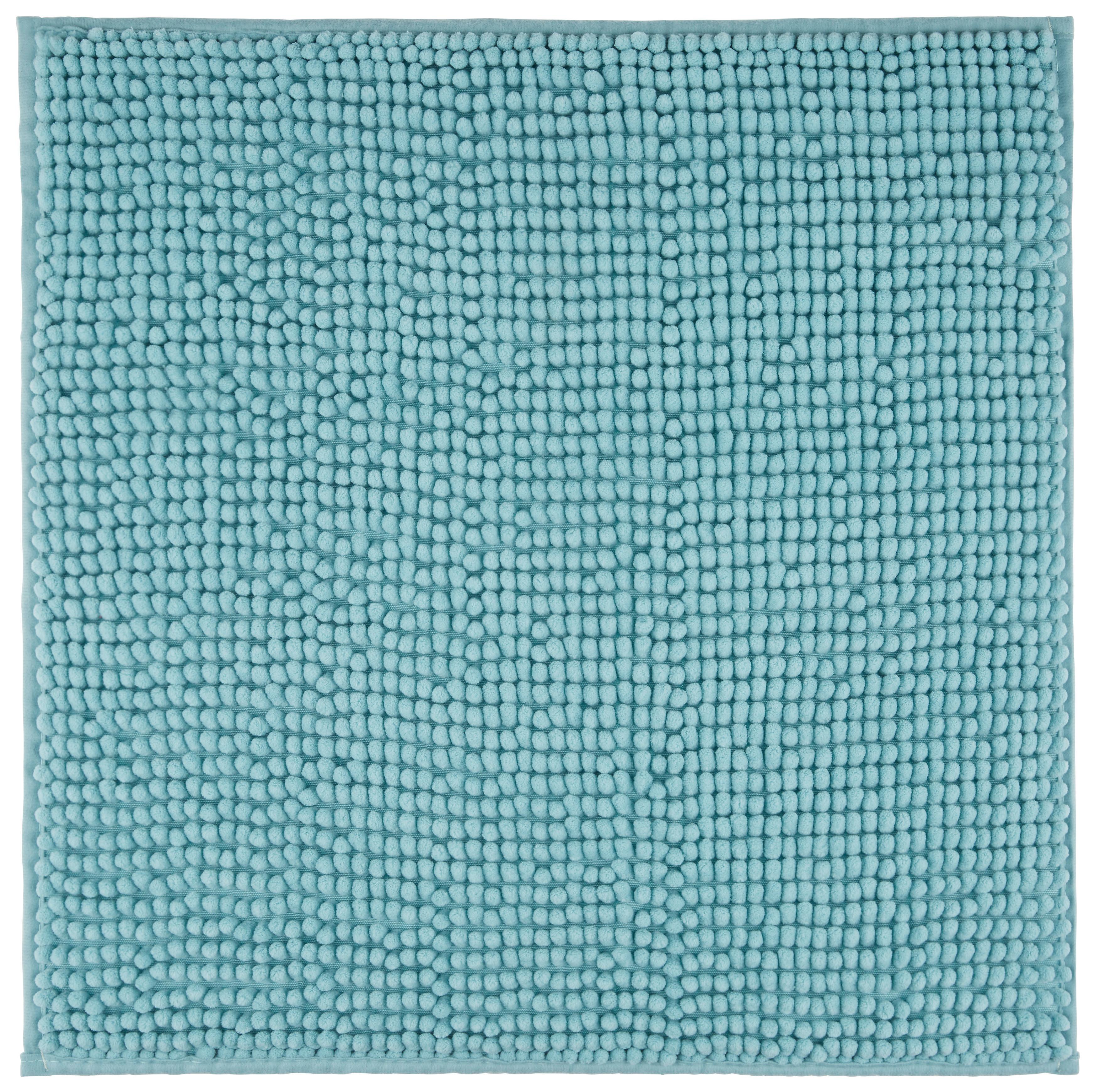 Covoraș de baie Nelly - turcoaz, textil (50/50cm) - Modern Living