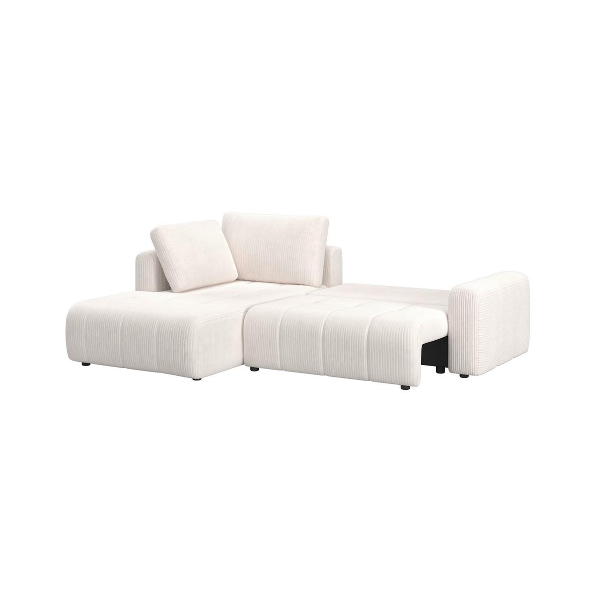 Canapea modulara GIA - alb, Modern, lemn/textil (261/197cm) - Bessagi Home