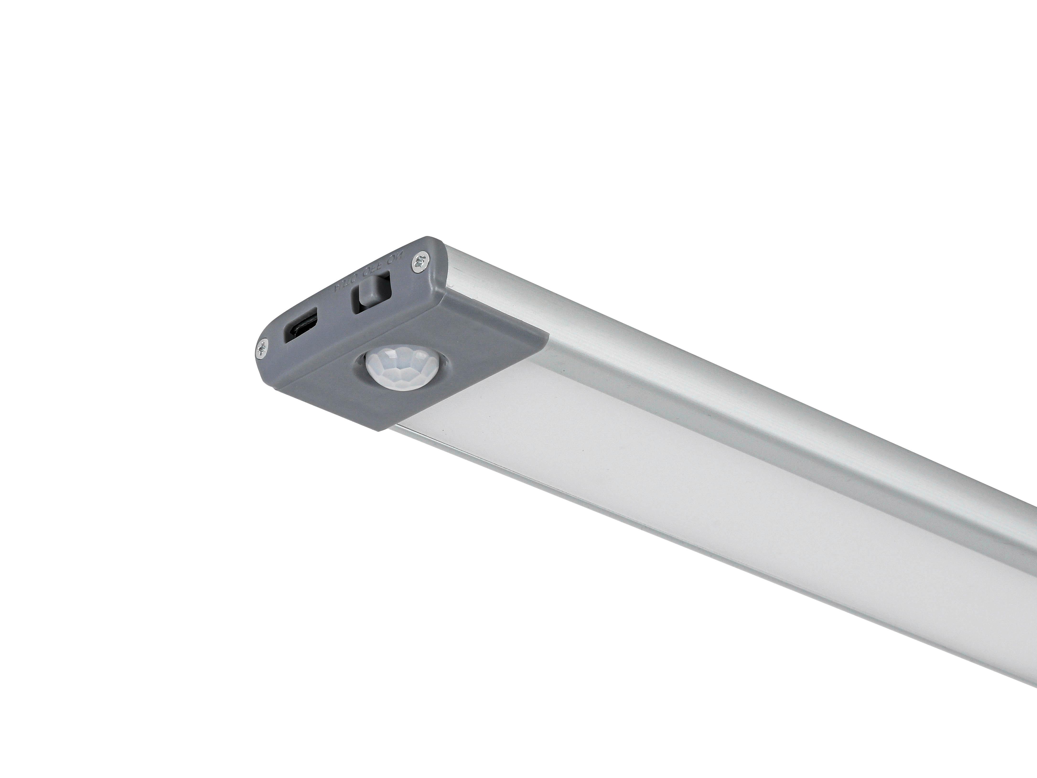 DOWNLIGHT UNTI - silver/grå, Modern, metall/plast (46/4/1cm) - Mömax