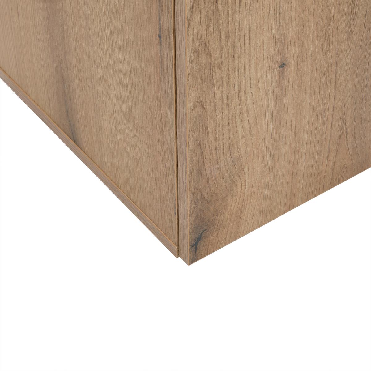 Hochschrank Basix Eichefarben ca. 30x185x39,6cm - Eichefarben/Schwarz, Basics, Holzwerkstoff/Kunststoff (30/185/39,6cm) - Mömax