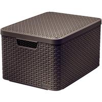 Kosár Tetővel Sötétbarna-L - barna, Konventionell, műanyag (33/24,8/44,5cm) - Curver