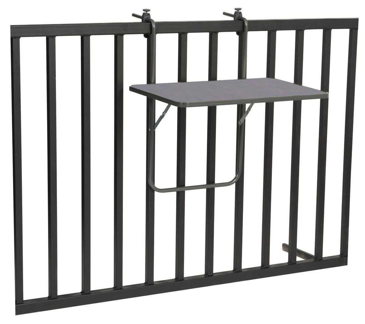 Balkonhängetisch Boy ca. 60x40 cm Anthrazit - Anthrazit, Basics, Metall (60/5/40cm) - Gardenson