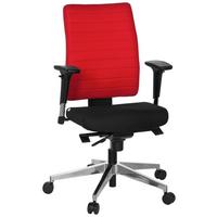 Drehstuhl Pro-Tec 350 Rot/Schwarz - Chromfarben/Rot, MODERN, Kunststoff/Textil (57/123/45cm) - MID.YOU