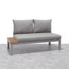 LOUNGEGRUPP JULIAN 1 - ljusgrå, Modern, metall/trä (138,2/73/76,6cm) - Mömax