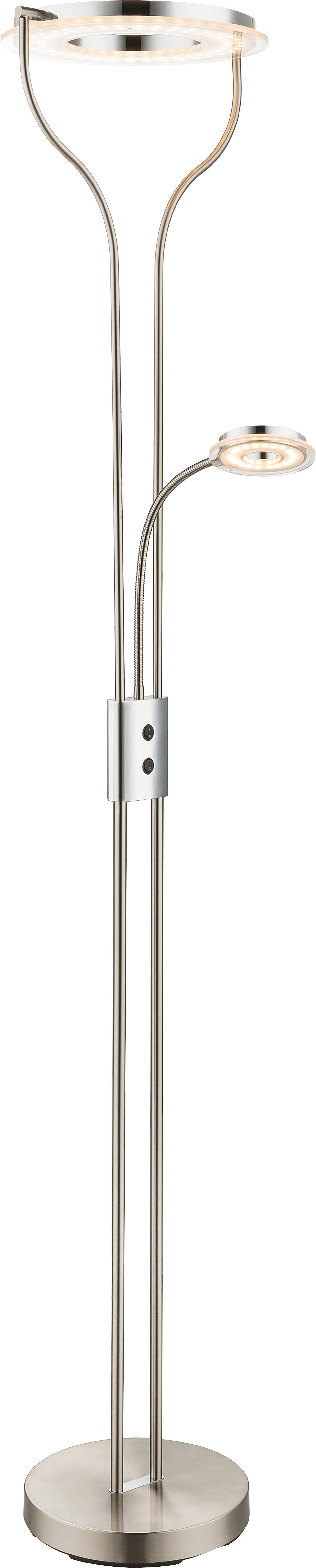 Lampadar cu LED Houl - culoare nichel/clar, Konventionell, plastic/metal (35/31/194cm) - Premium Living