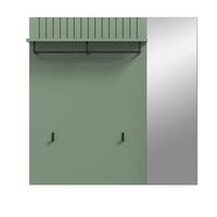 Garderobni Panel Station, Sivozelena - sivozelena, Design, leseni material (106/106/27cm) - MID.YOU