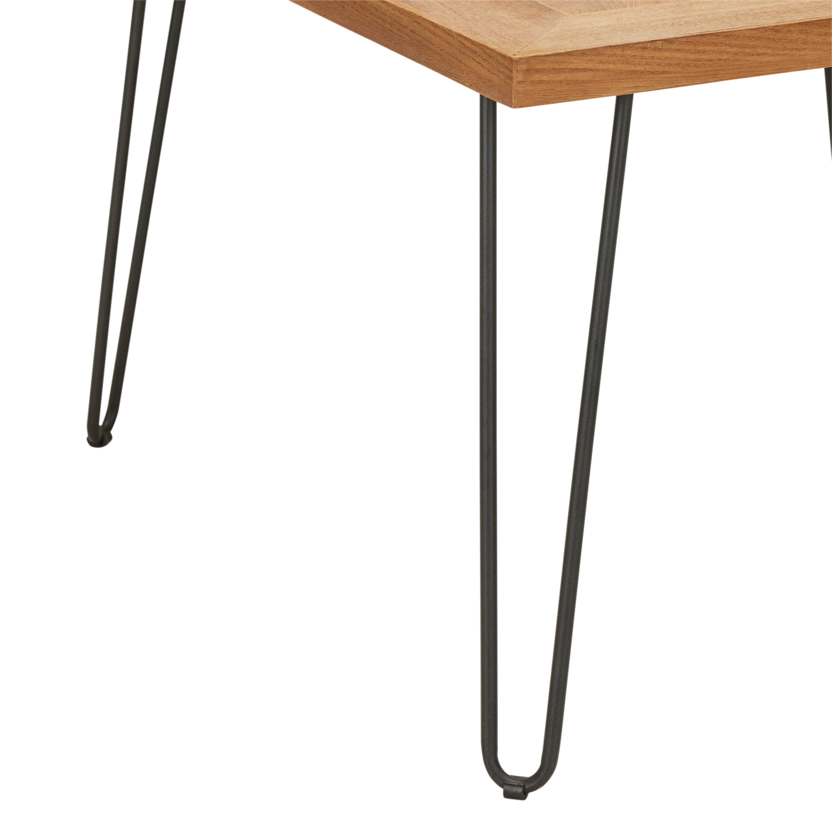 SOFFBORD NOEL - svart/naturfärgad, Romantik / Lanthus, metall/trämaterial (70/45/70cm) - Zandiara
