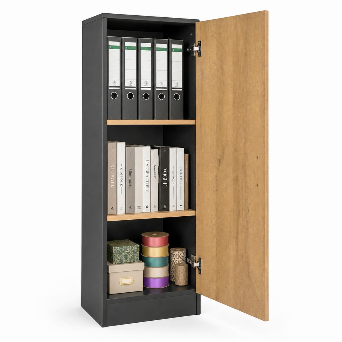 Aktenschrank Dilos S - Honigeiche/Anthrazit, Modern, Holzwerkstoff (38/114/32cm) - MID.YOU