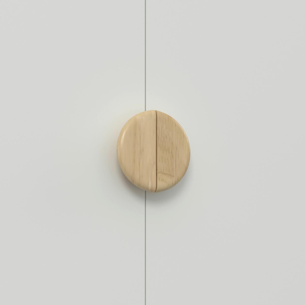 Kinderkleiderschrank Enny Weiß/Buchefarben ca.120x182x54 - Buchefarben/Weiß, MODERN, Holz/Holzwerkstoff (120/182/54cm) - Bessagi Kids