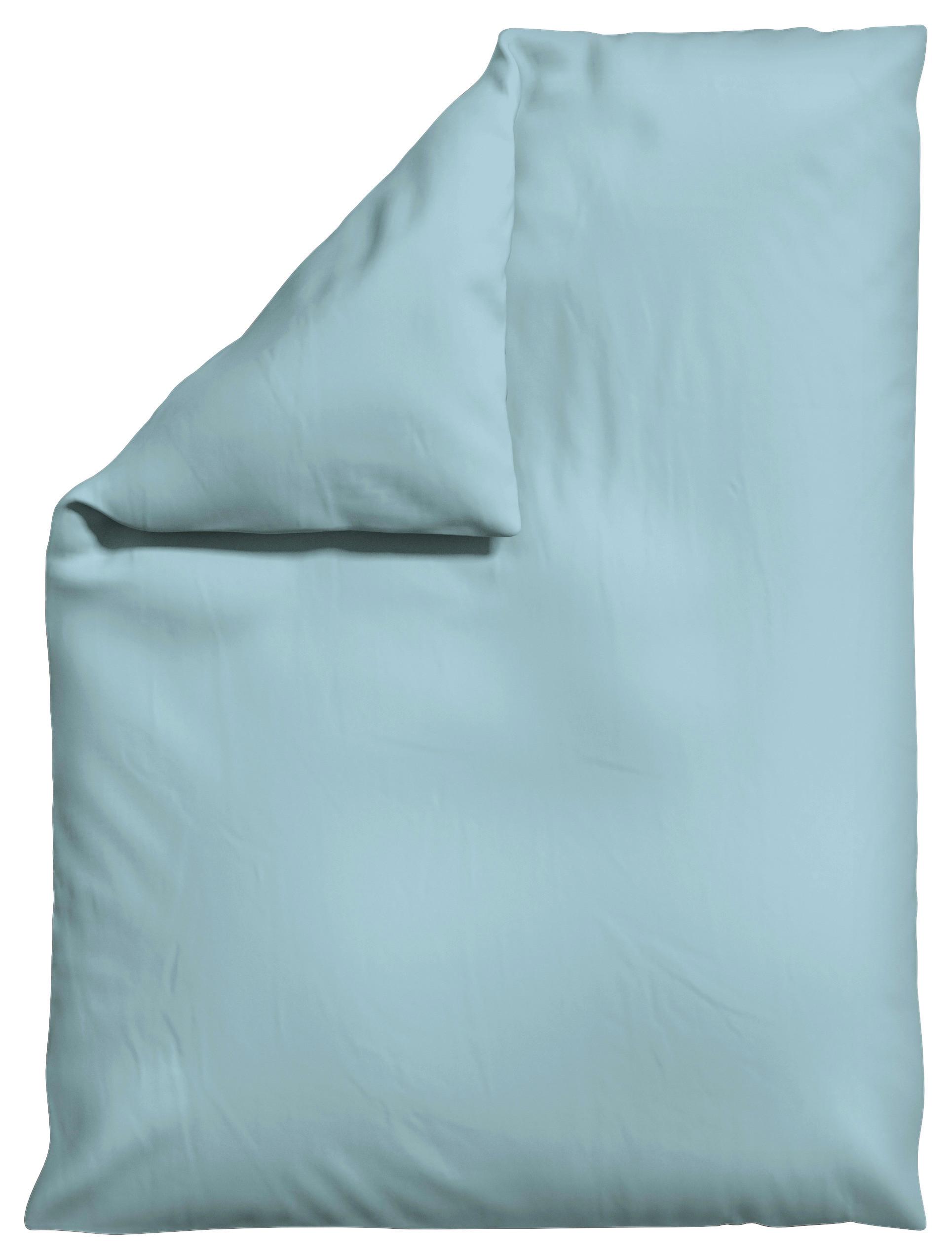 Bettdeckenbezug Woven Satin Hellblau ca. 155x220cm - Hellblau, Basics, Textil (155/220cm) - Schlafgut
