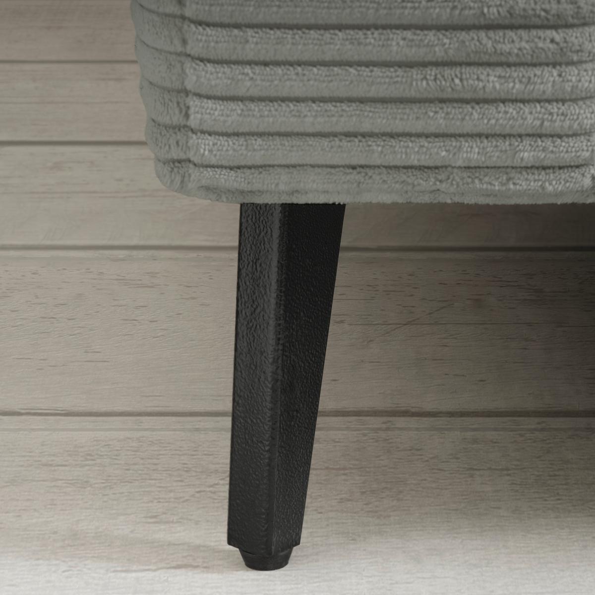 Wohnlandschaft Cora in Grau - Schwarz/Grau, MODERN, Holz/Textil (223/86/161cm) - Mömax