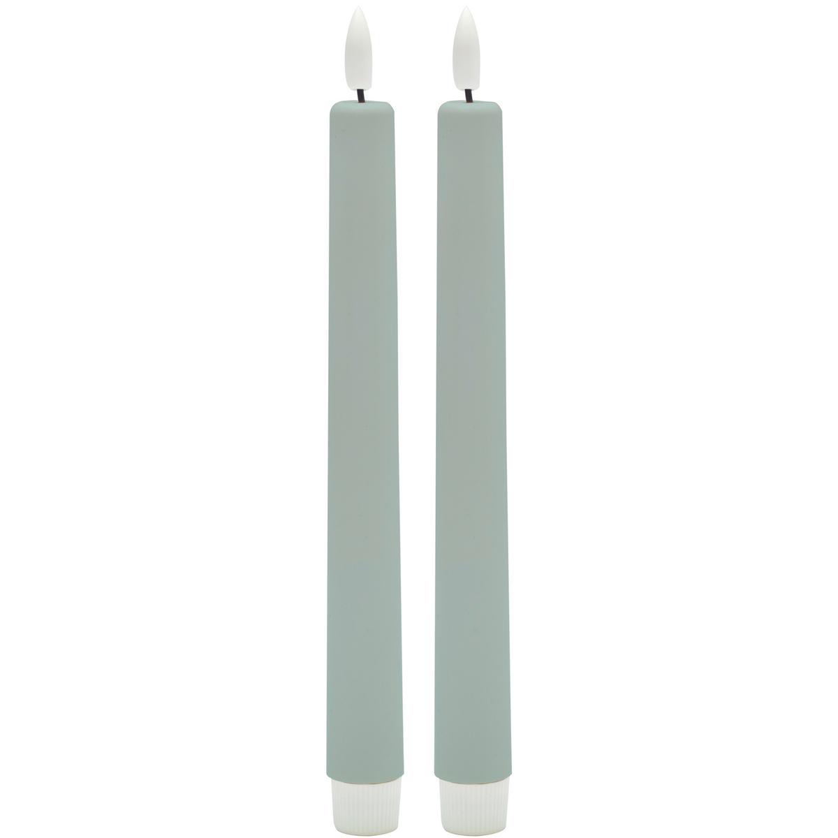 Stabkerze Rina Blaugrau, 2er Set - Blaugrau (2,2/22cm) - Mömax