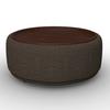 SOFFBORD KIRA - brun/svart, Modern, trä/textil (86/86/43cm) - Bessagi Home