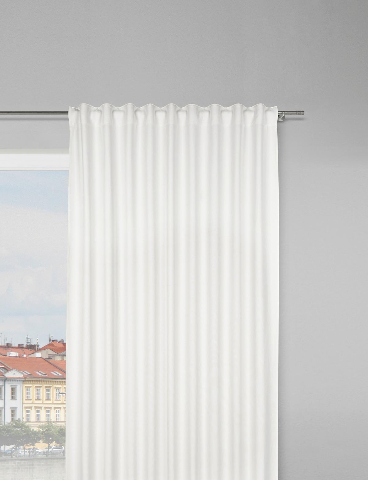 Fertigvorhang Ulrich in Weiß ca. 135/245cm - Weiss, Textil (135/245cm) - Modern Living