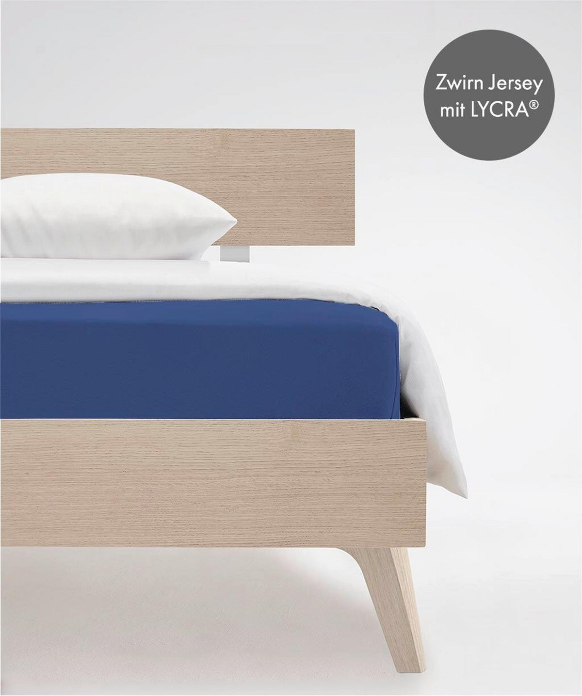 Fixleintuch Q 4000 79 - Blau, Basics, Textil (140-160/200-210cm) - Fleuresse