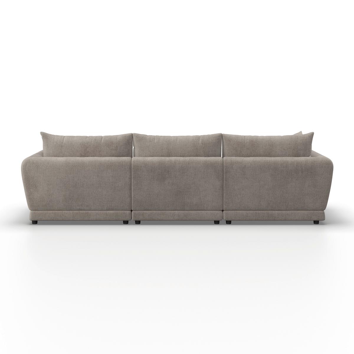 Kutna Garnitura Nicole - crna/sivo-bež, Moderno, tekstil/drvo (306/87/162cm) - Bessagi Home