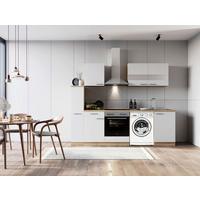 Kuhinjski Blok Z Aparati Merle, 250cm - barve nerjavečega jekla/barve hrasta, Basics, kovina/steklo (250cm) - Respekta