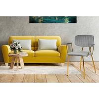 STUHL-SET GISELLE 225 - Goldfarben/Grau, Design, Kunststoff/Metall (63/80/51cm) - Kayoom