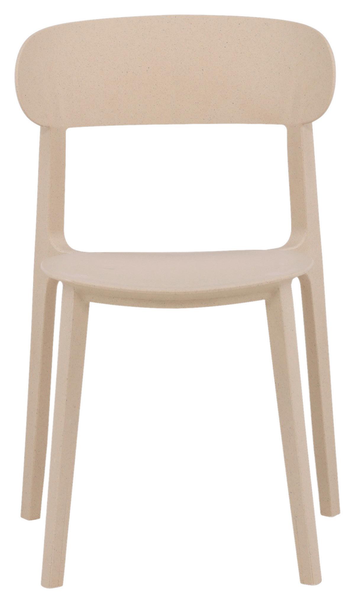 Stuhl-2er Set Åstol ca. 50x78,5x52 cm Beige - Beige, Design, Holz/Kunststoff (50/78,5/52cm) - Livetastic