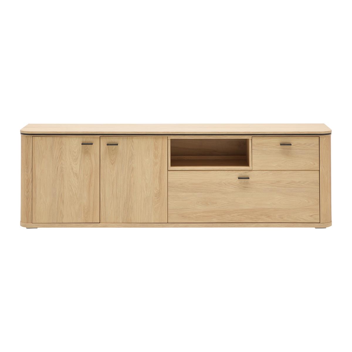 TV-Element Lagos Eichefarben - Eichefarben/Anthrazit, Modern, Holzwerkstoff/Kunststoff (210,2/65/42,5cm) - Premium Living