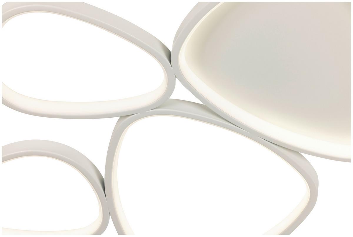 Plafonieră cu LED Whiti - alb, Modern, plastic/metal (109/55/5.2cm) - Mömax