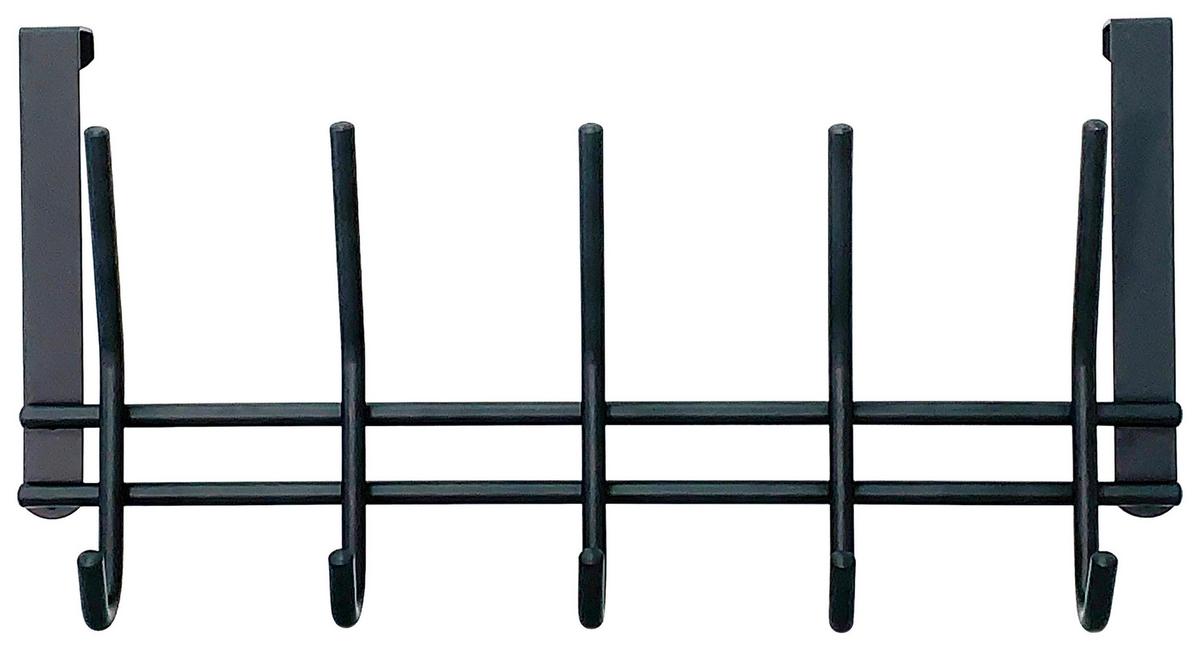 Cuier de perete cu cârlige ELLA 1 - negru, Modern, metal (38/18/9,3cm) - Modern Living