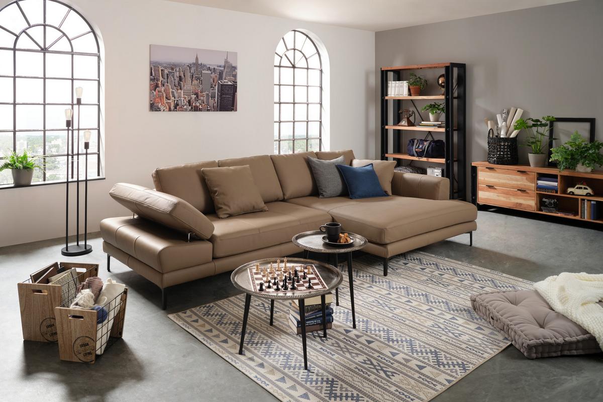 Regal in Naturfarben Massiv - Schwarz/Naturfarben, Lifestyle, Holz (120/190/35cm) - Zandiara