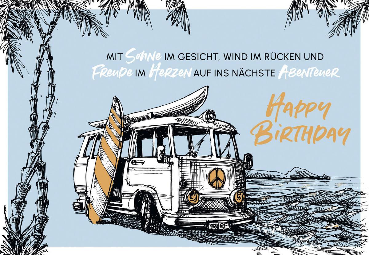 Glückwunschkarte Edelschwarz Multicolor - Basics, Papier (18/13cm)