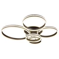 Stropna Led-svetilka Grouni, S Sijalko - barve titana/opal, Design, kovina/umetna masa (114/91/21,5cm) - Globo