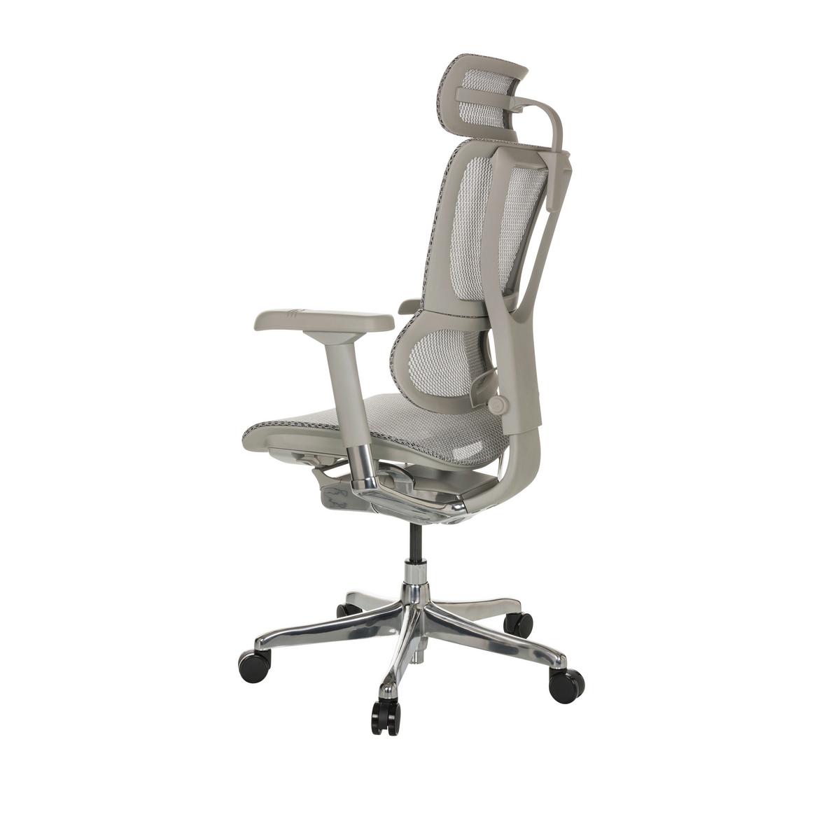 Pisarniški Stol Ergohuman Slim I G, Svetlo Siva - svetlo siva, Basics, kovina/umetna masa (69/116-138/66cm) - MID.YOU