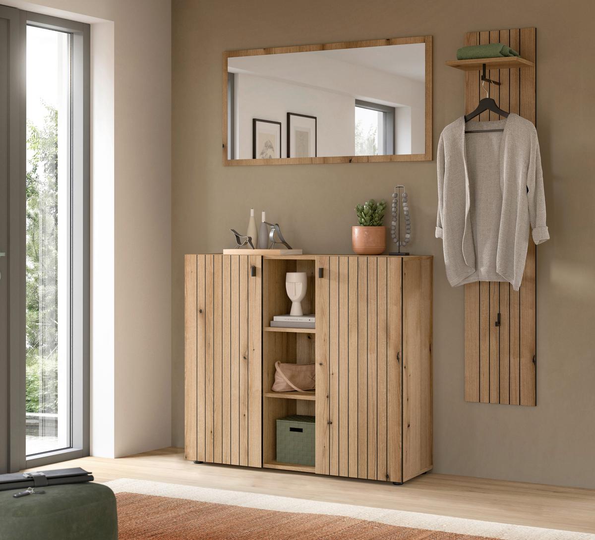 GARDEROBE STATION - Eichefarben, Design, Holzwerkstoff (157/192/37cm) - MID.YOU
