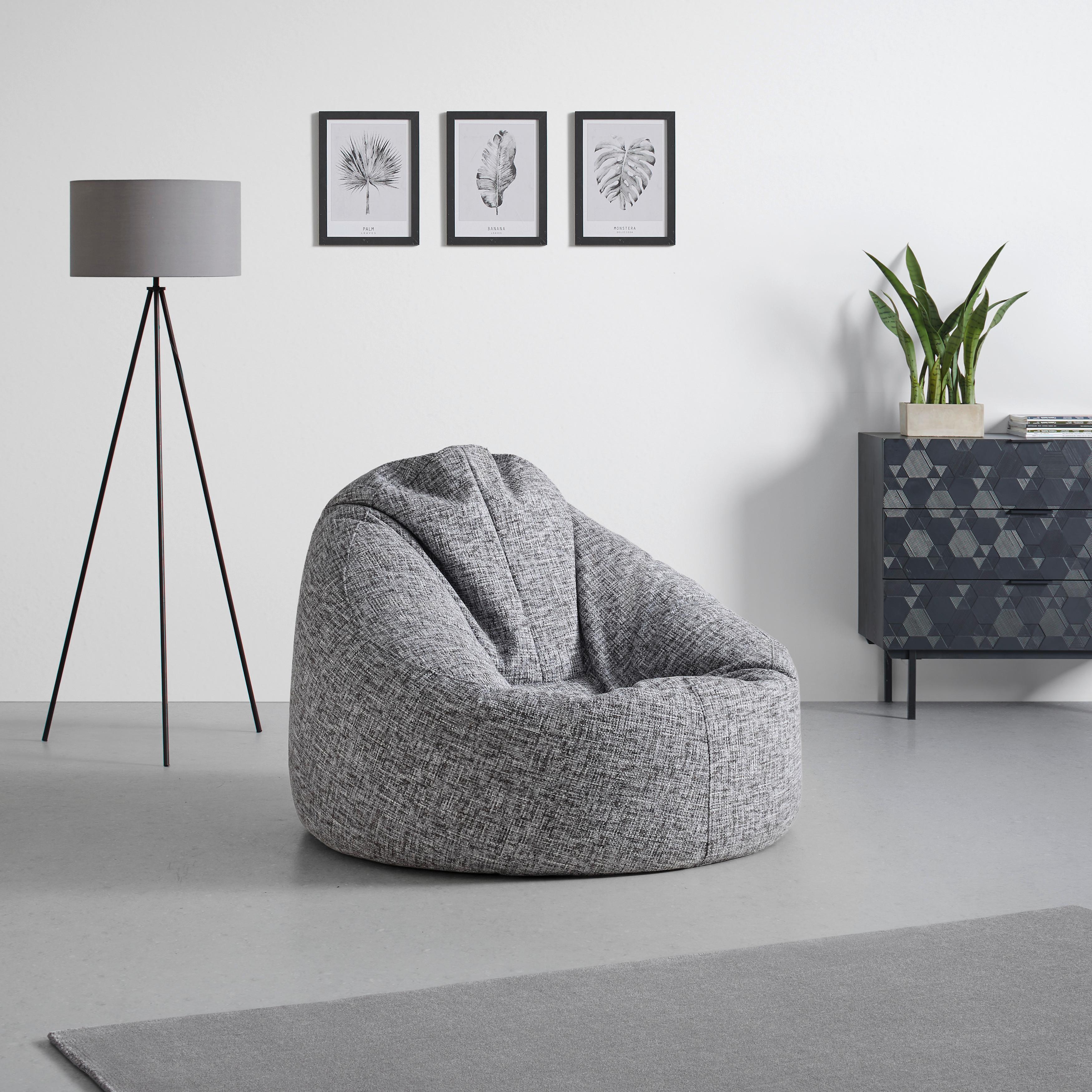 Sitzsack Verreto Grau - Grau, MODERN, Textil (105/80/105cm) - Mömax