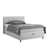 Boxspring Krevet Miami - siva/crna visoki sjaj, Konvencionalno, drvni materijal/tekstil (140/200cm) - Modern Living