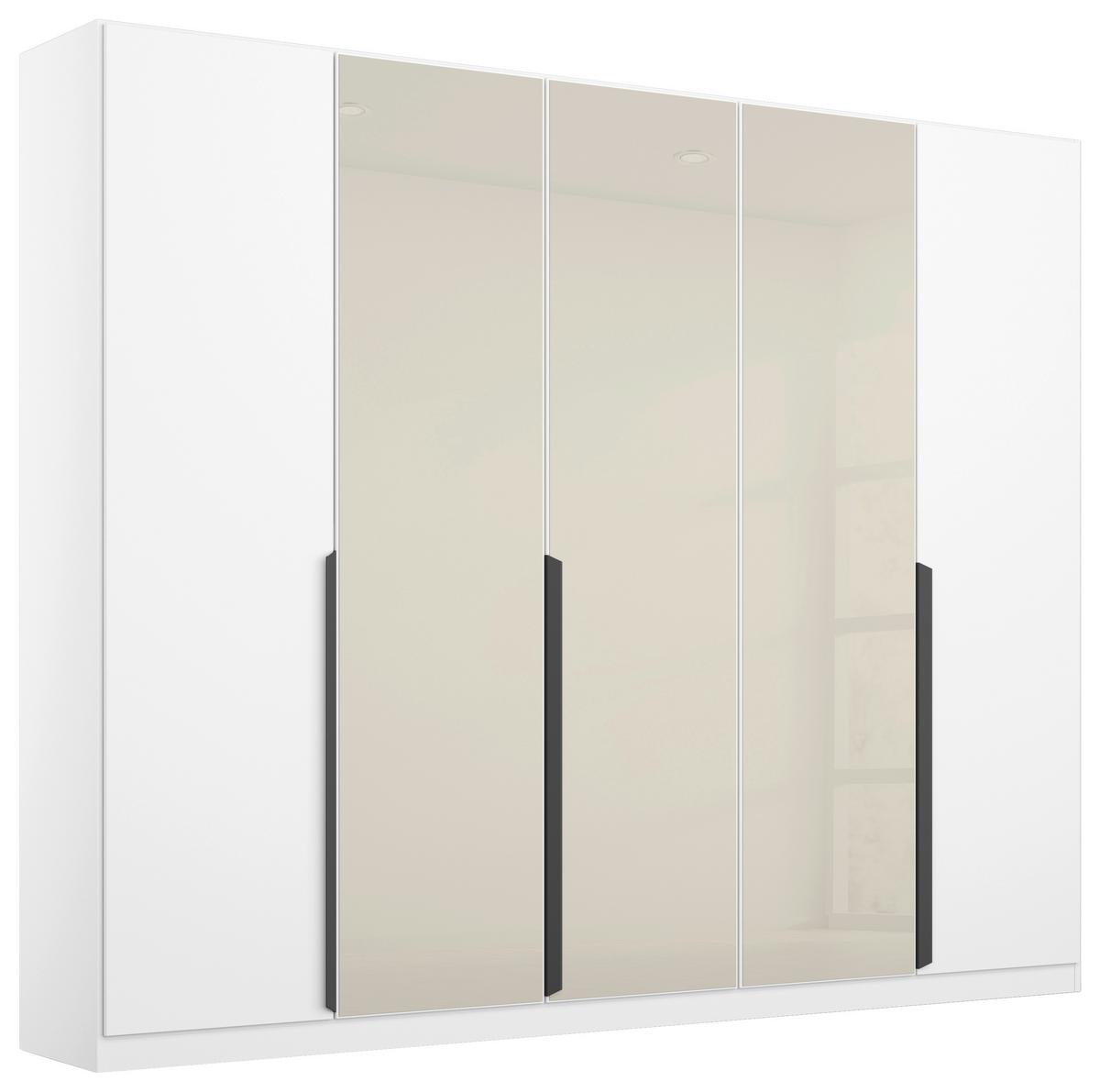 DULAP USI ROTATIVE ARTEMIS - alb/șampanie, Modern, sticlă/material pe bază de lemn (225/210/54cm) - Modern Living