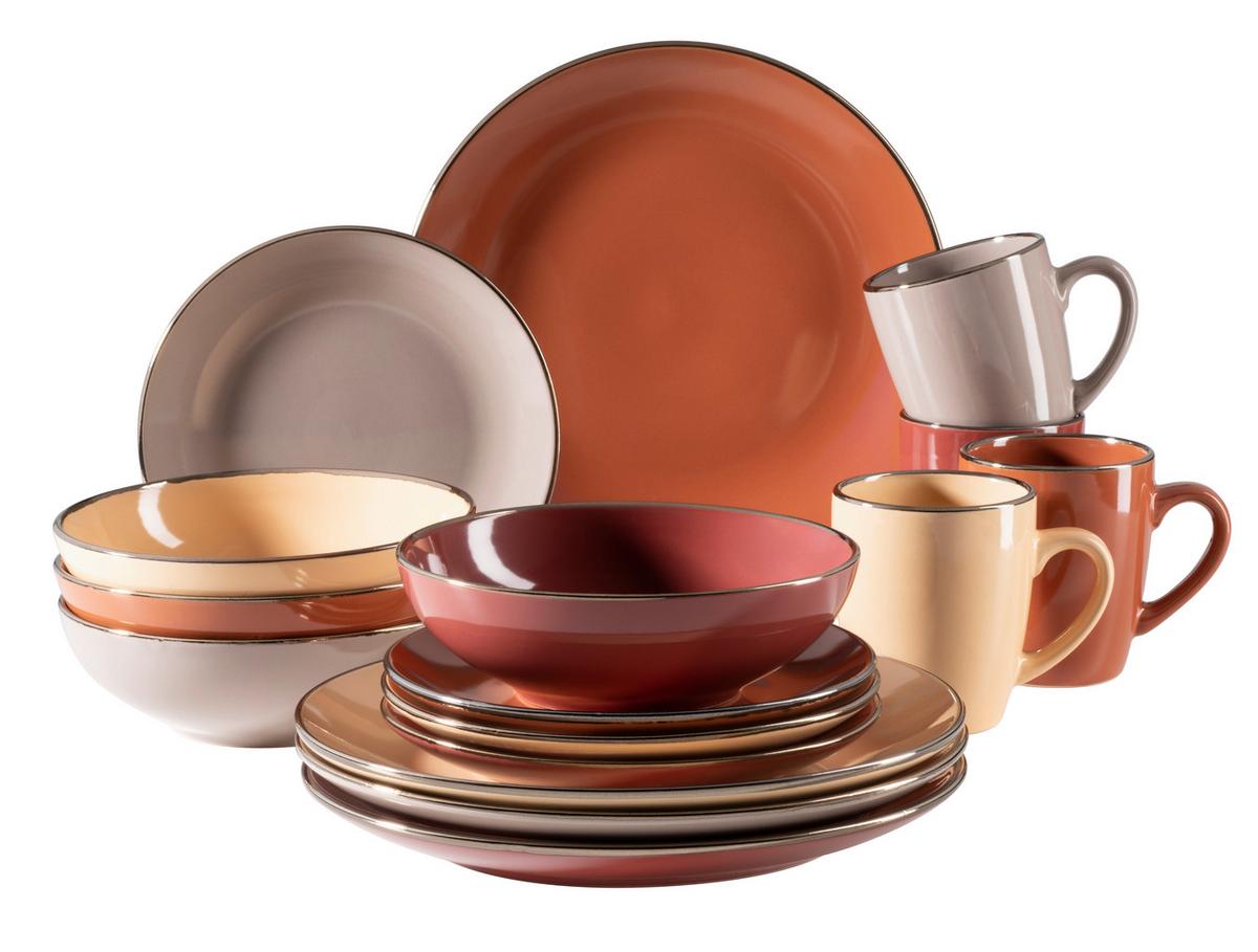 KOMBISERVICE 931871 4 FARBIG POSTSICHER - Taupe/Beige, Basics, Keramik (33/31,7/32,5cm) - Mäser