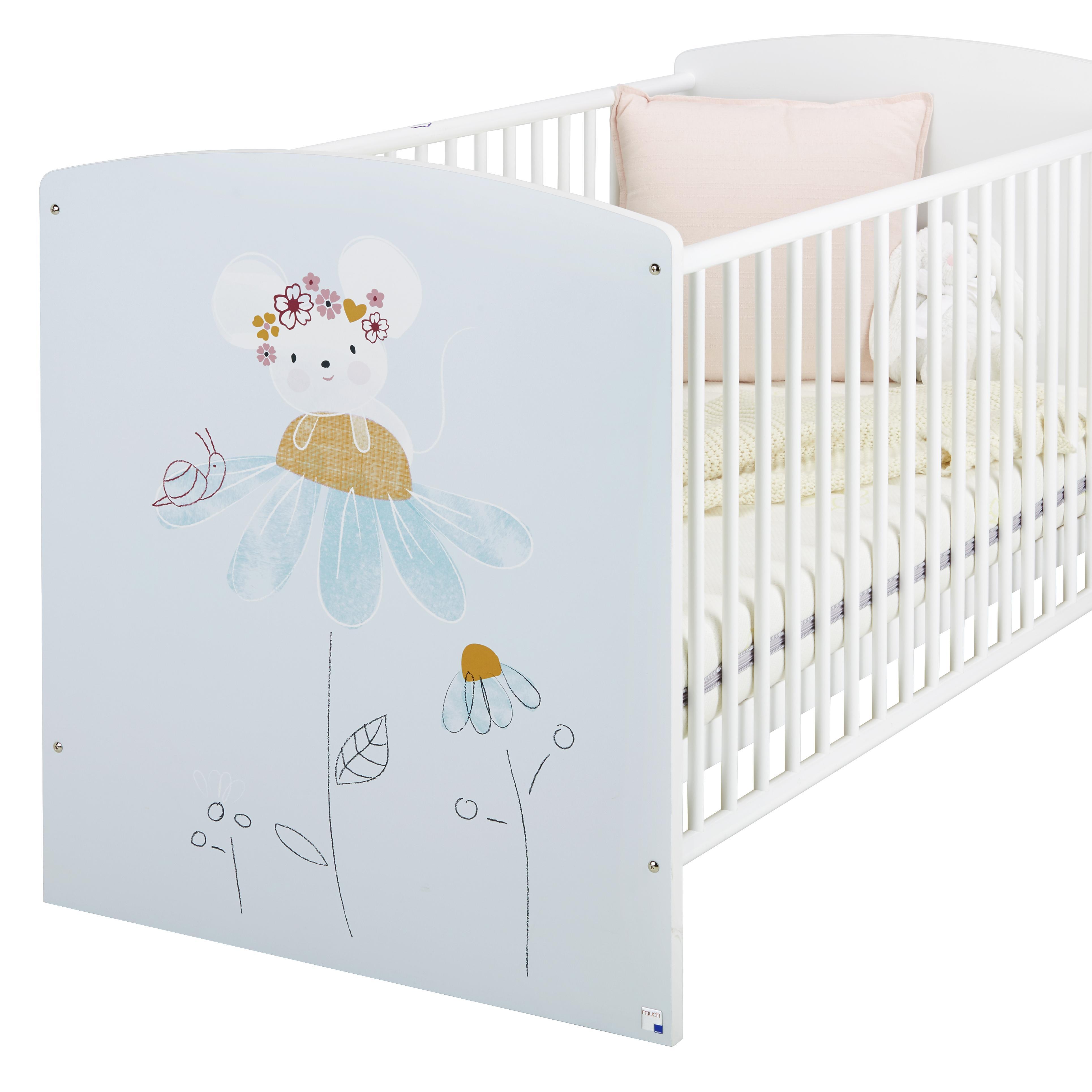 Gitterbett in Weiß ca. 70x140cm - KONVENTIONELL, Holzwerkstoff (70/140cm) - Premium Living