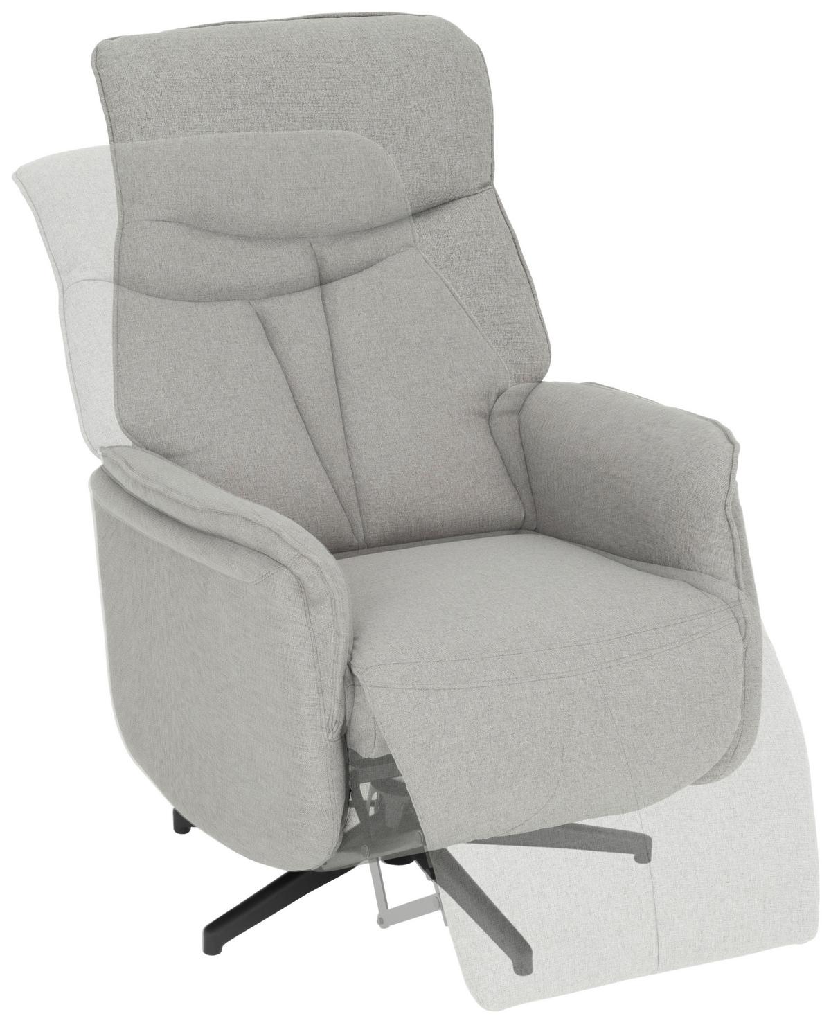 FOTEL TELEWIZYJNY TANJA - czarny/szary, Design, metal/tkanina (71/105/85cm) - MID.YOU